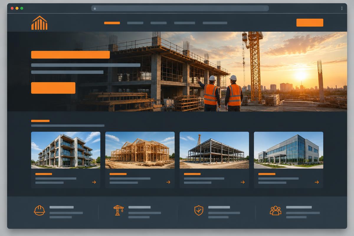 Ironclad Construction Website design preview