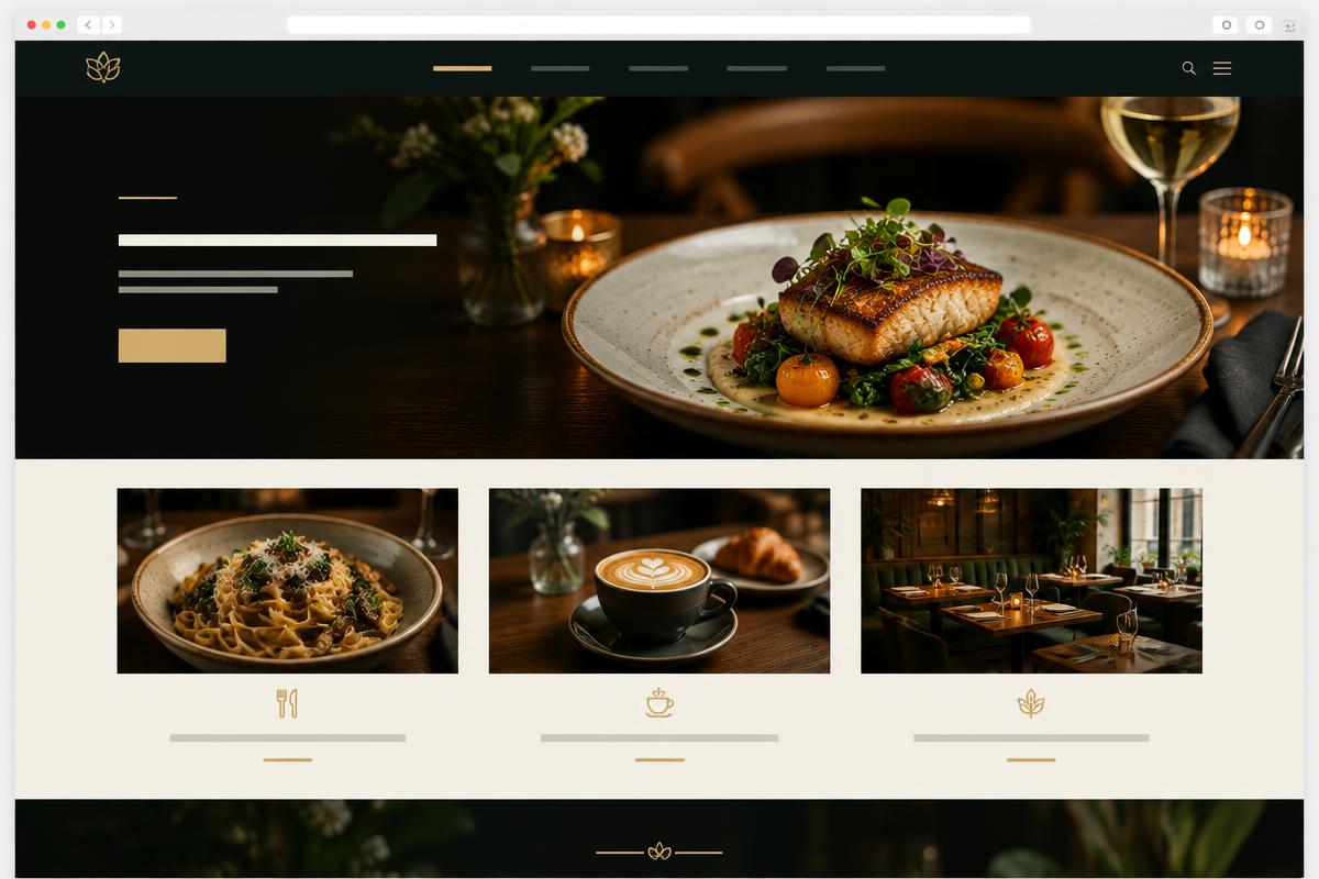 Modern Bistro Restaurant Website design preview