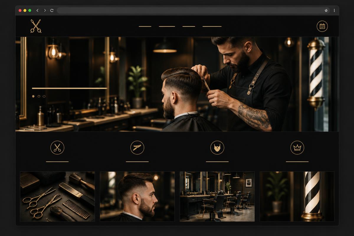 Fade & Co. Barbershop Website design preview